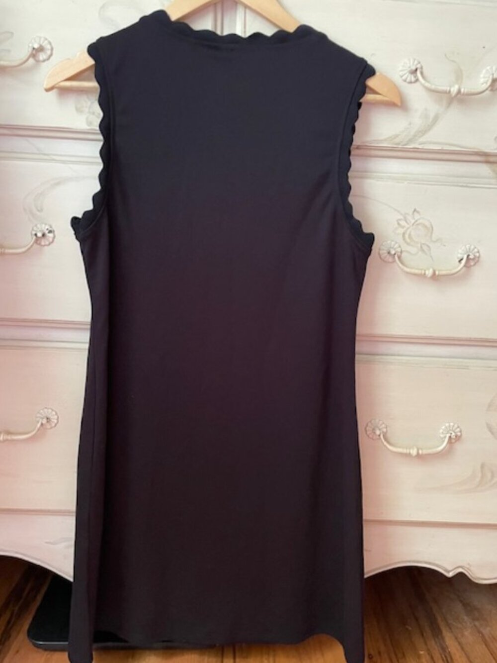 Divided Black Scallop Detailed Sheath Dress- size medium - Picture 2 of 5